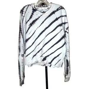 Proenza Schouler White Label Women's Blue Blake Tie-Dye Sweatshirt Size‎ Medium